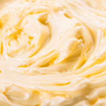 close up of peanut butter whipped cream