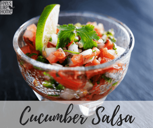 How to make the best cucumber salsa recipe - This simple and easy dip uses crisp, fresh veggies and spicy peppers for the ultimate salsa!