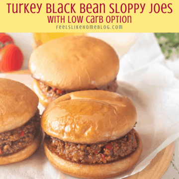 three black bean sloppy joes