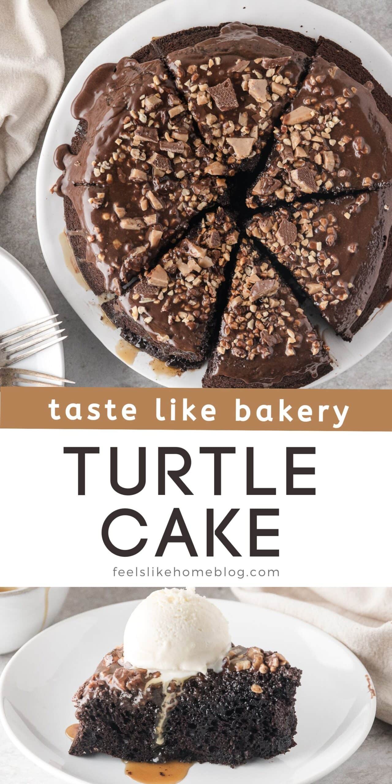 Chocolate Turtle Cake - Feels Like Home™