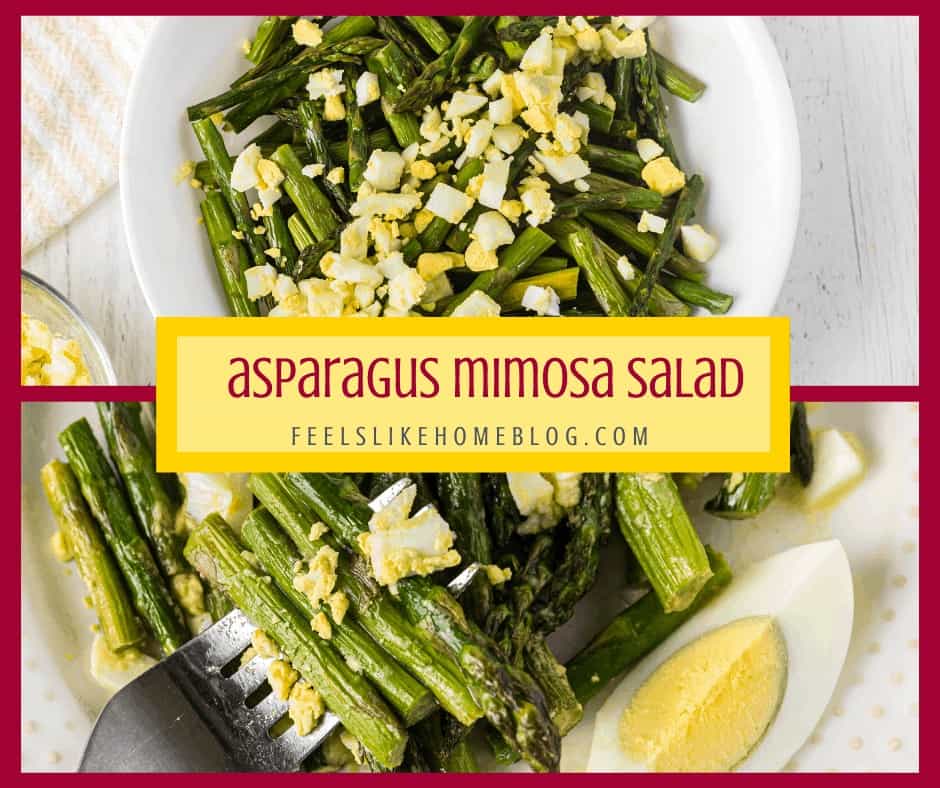 Asparagus Mimosa Salad with Dijon Vinaigrette Dressing