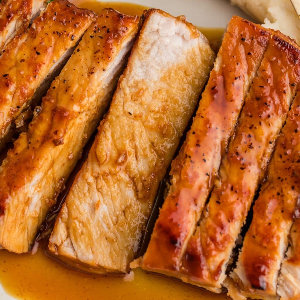 Juicy maple glazed pork chops