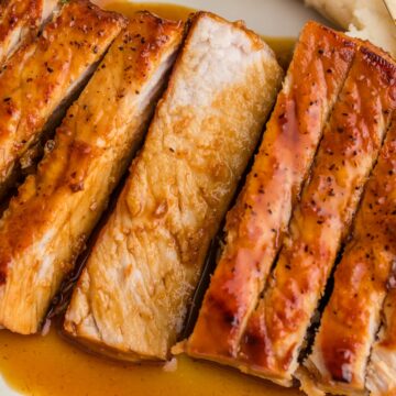 Juicy maple glazed pork chops