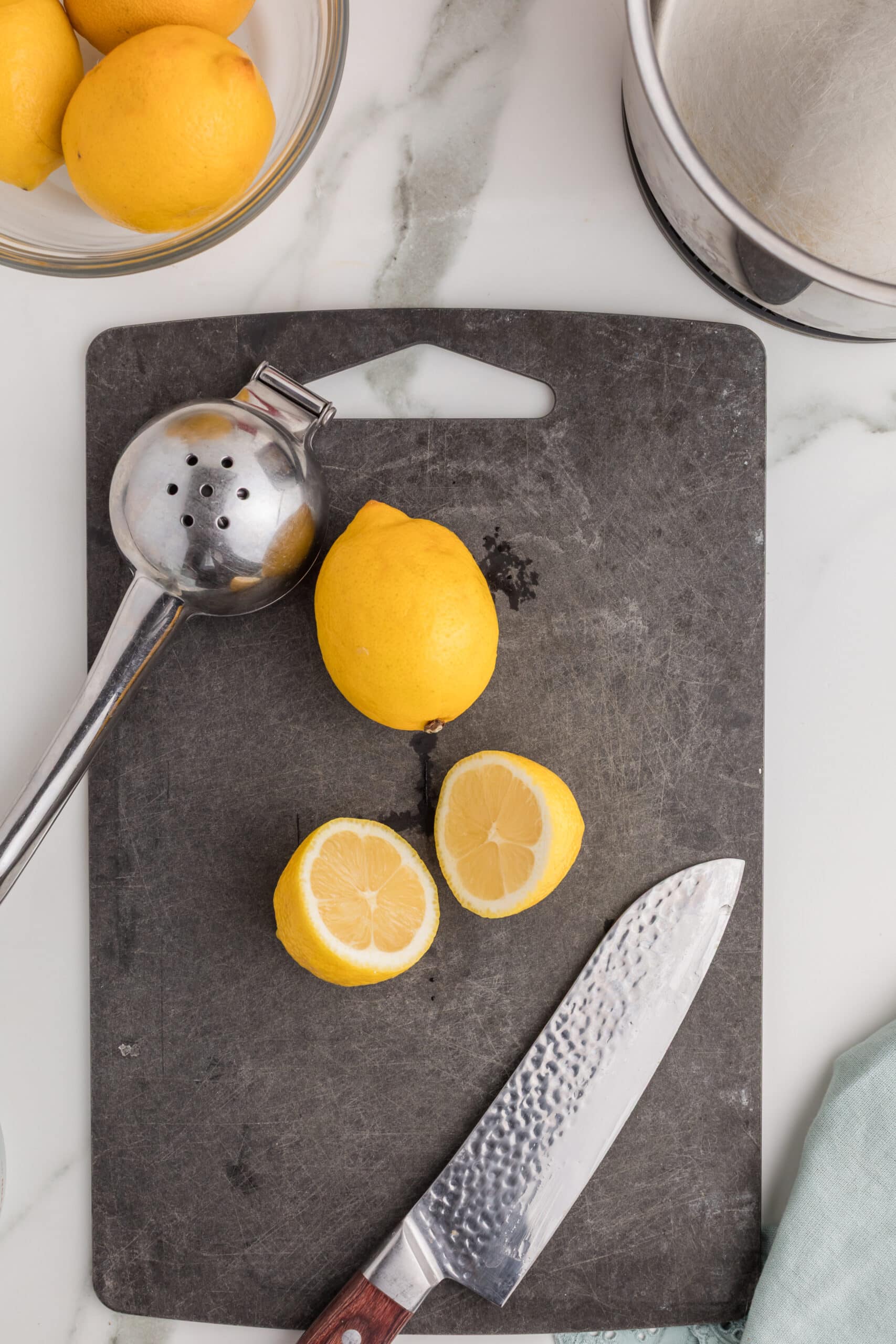 Fresh lemons for cranberry lemonade recipe