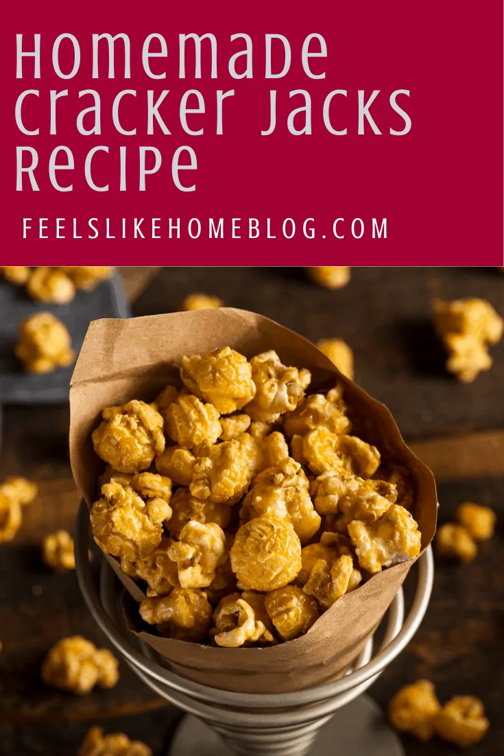 Copycat Cracker Jacks - Homemade Caramel Corn with Peanuts Recipe