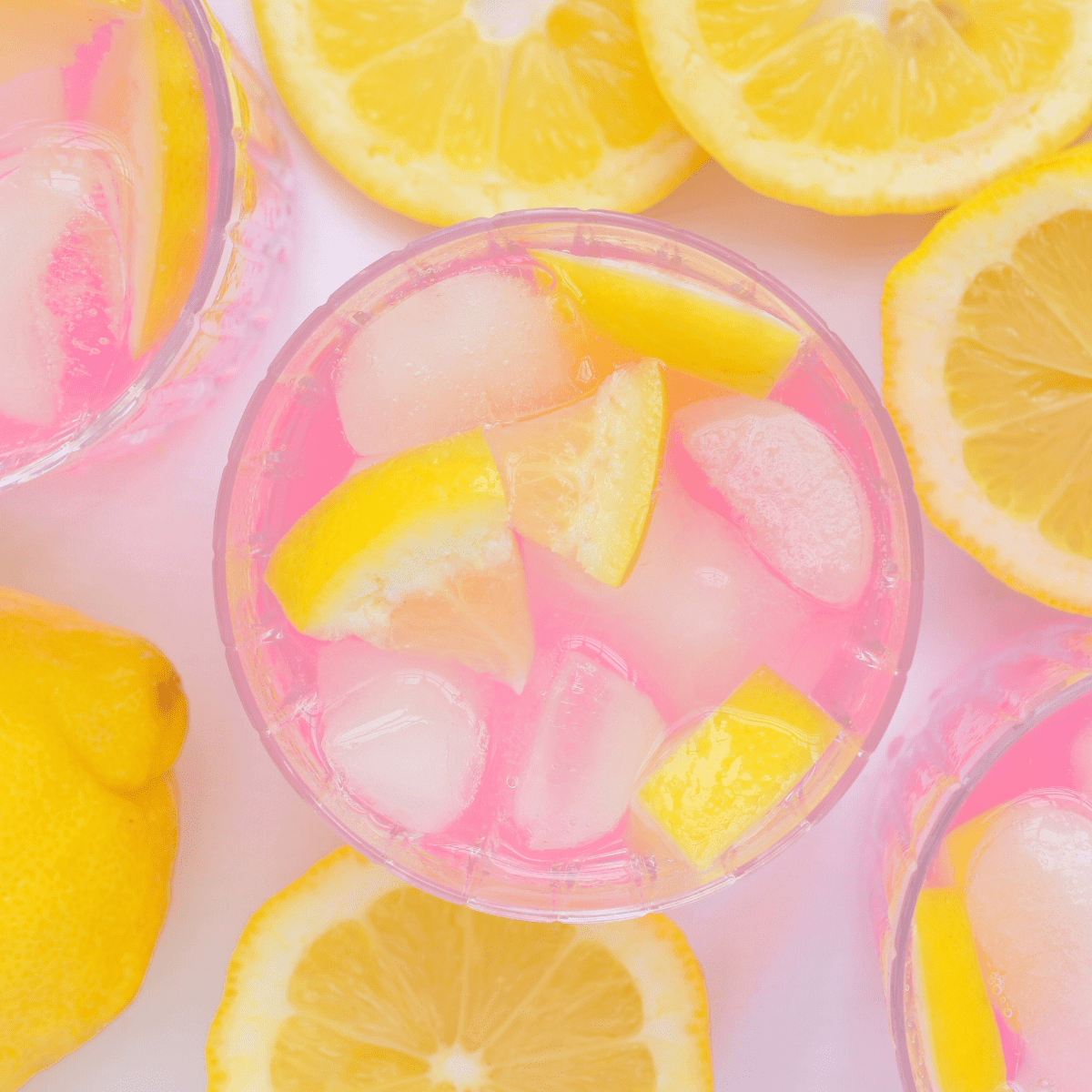 pink lemonade made with cranberry