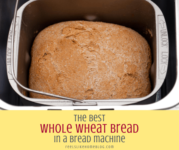 100% Whole Wheat Bread Machine Recipe - Cook Fast, Eat Well