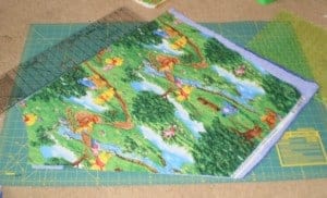 A close up of where to cut the cape