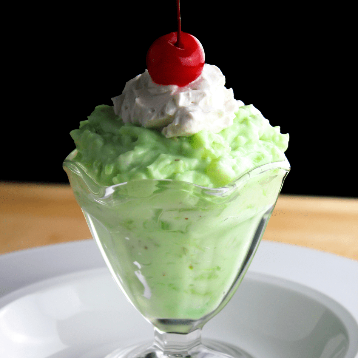 watergate salad in a glass dish