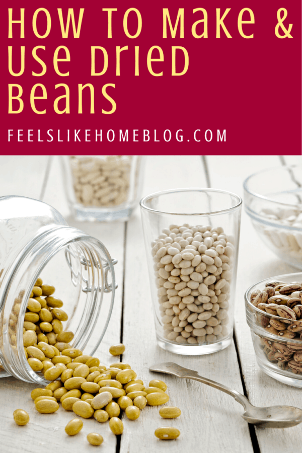 dried beans in containers