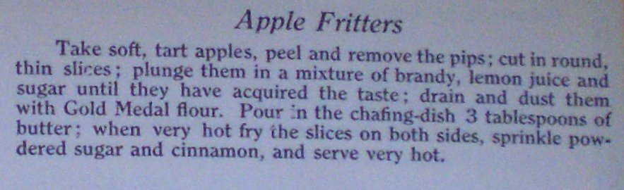 Apple Fritters from the Gold Medal Flour Cook Book
