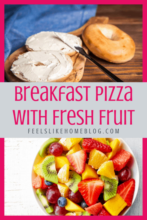 The best breakfast pizza recipe with fresh fruit - This super healthy breakfast pizza recipe is simple and very easy because it uses a mini bagel as the crust. Great for morning, brunch, or lunch.