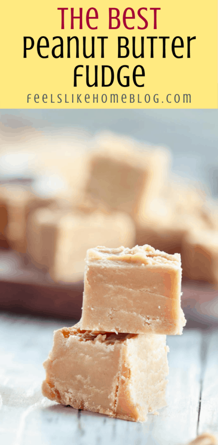 two pieces of peanut butter fudge