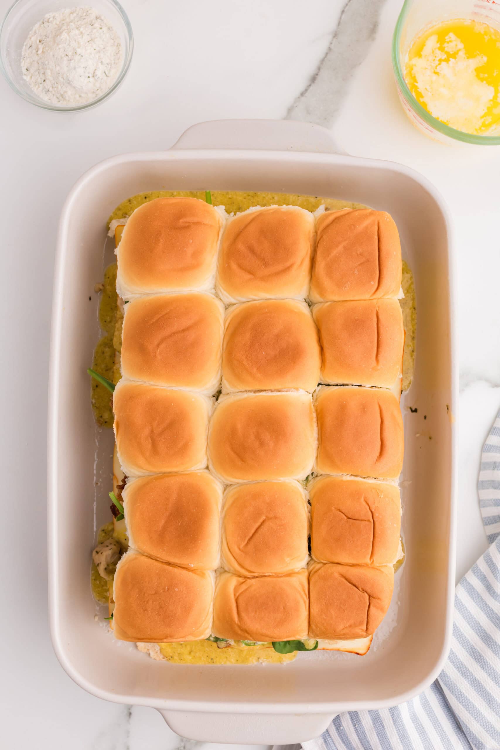 Buttery chicken bacon ranch sliders