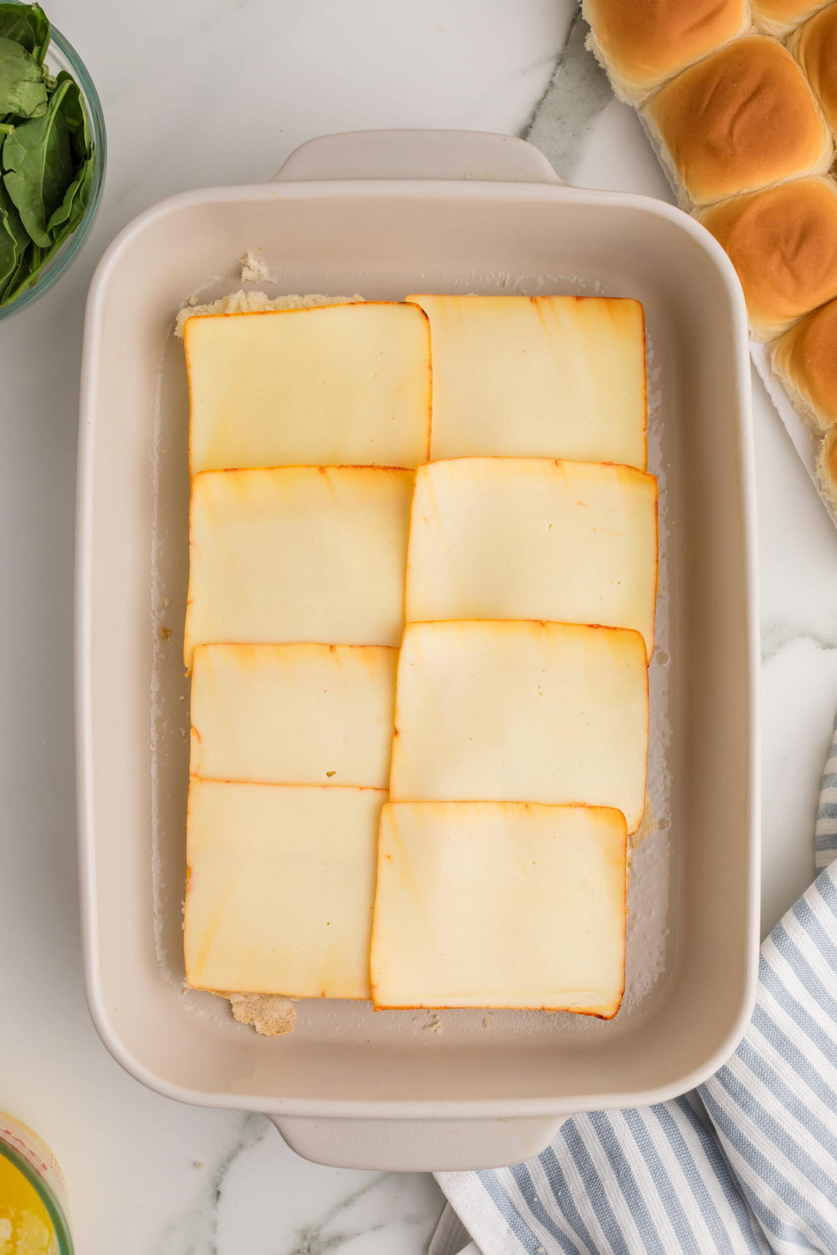 Cheesy chicken slider assembly