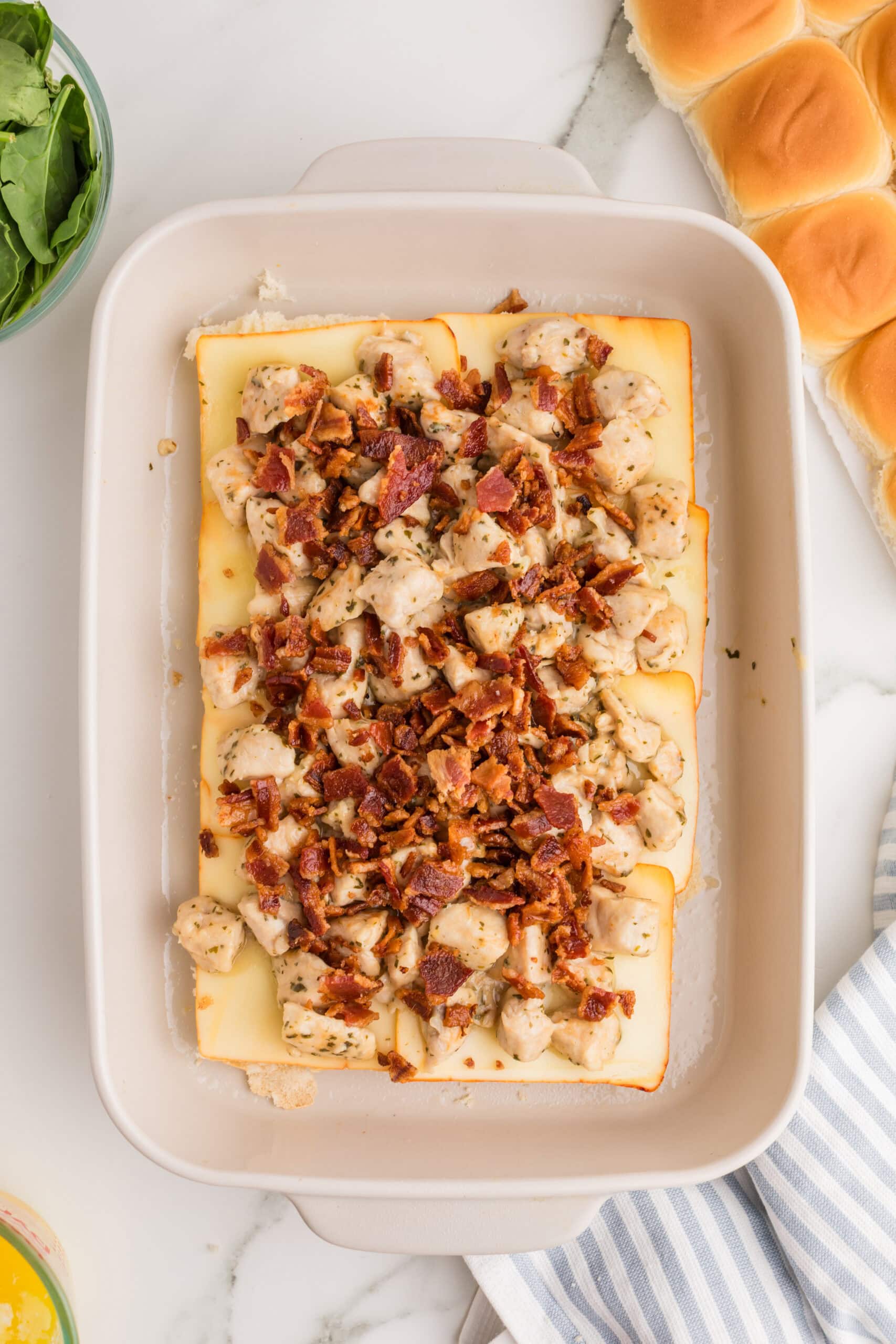 Bacon ranch chicken sliders