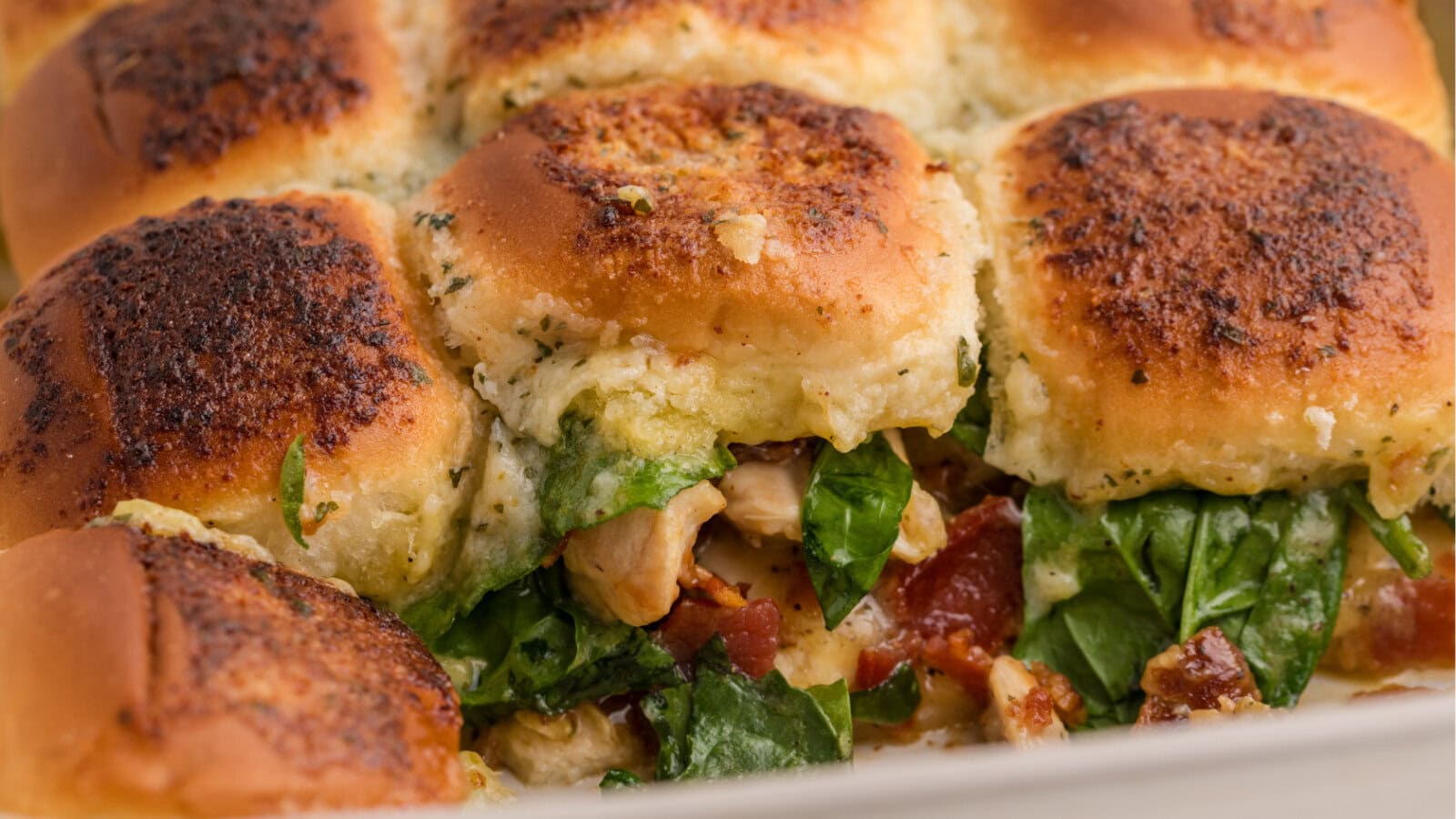 Chicken bacon ranch slider filling