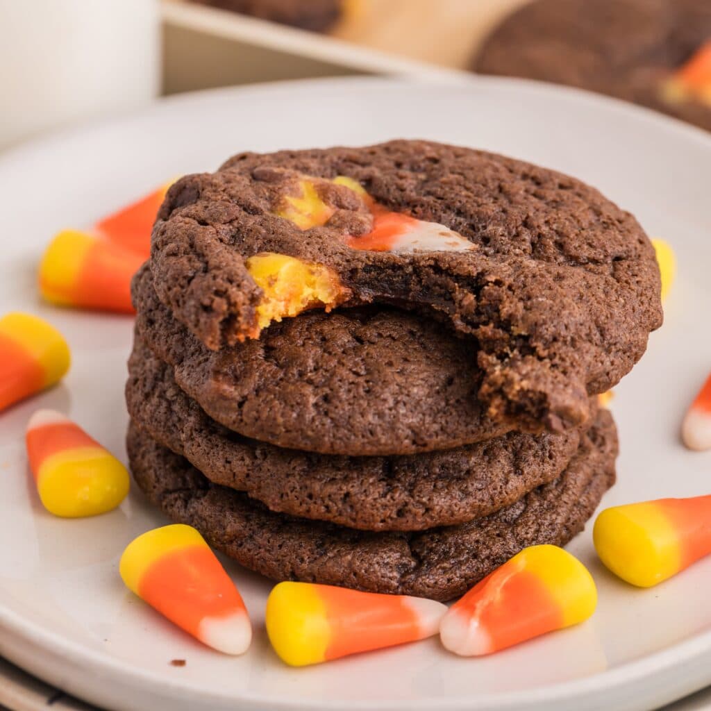 Halloween double chocolate cookies