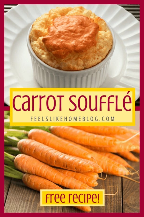 A close up of carrot soufflé and fresh carrots