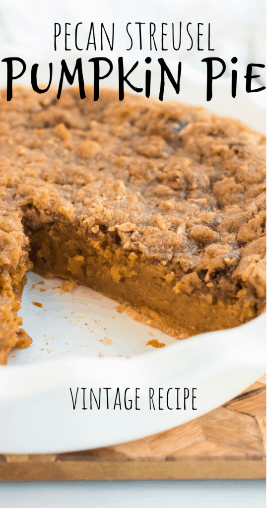 a pecan pumpkin pie with one slice missing