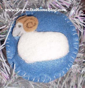 jesse tree ram Isaac - Ram ornament