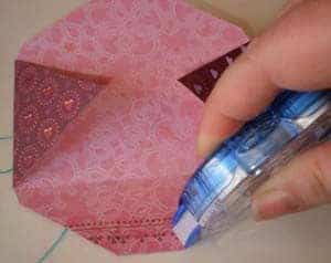 Glueing the tabs together