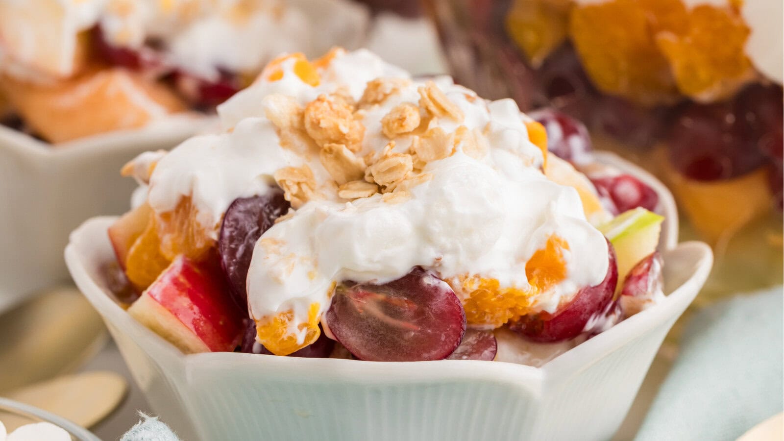 Apple grape mandarin fruit salad