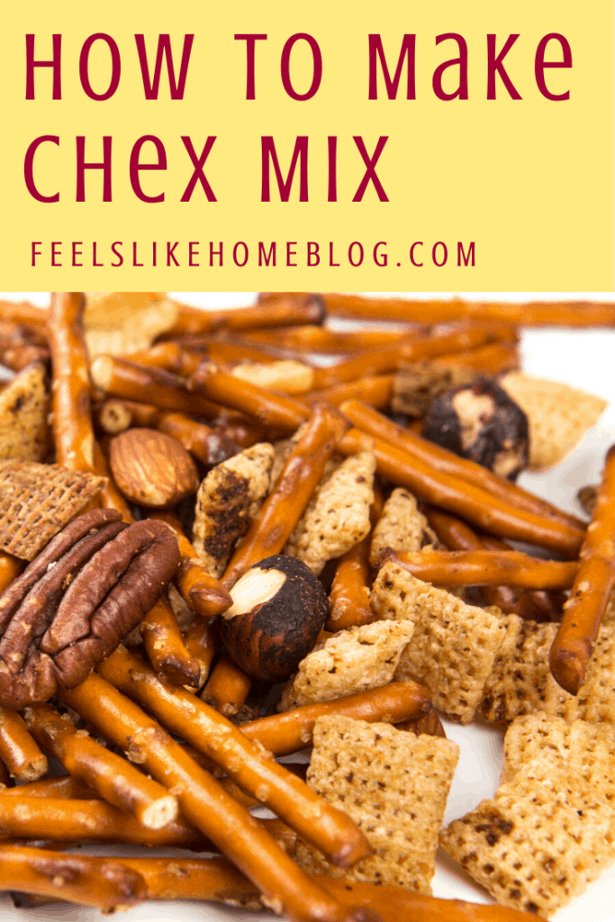 close up of Chex Mix