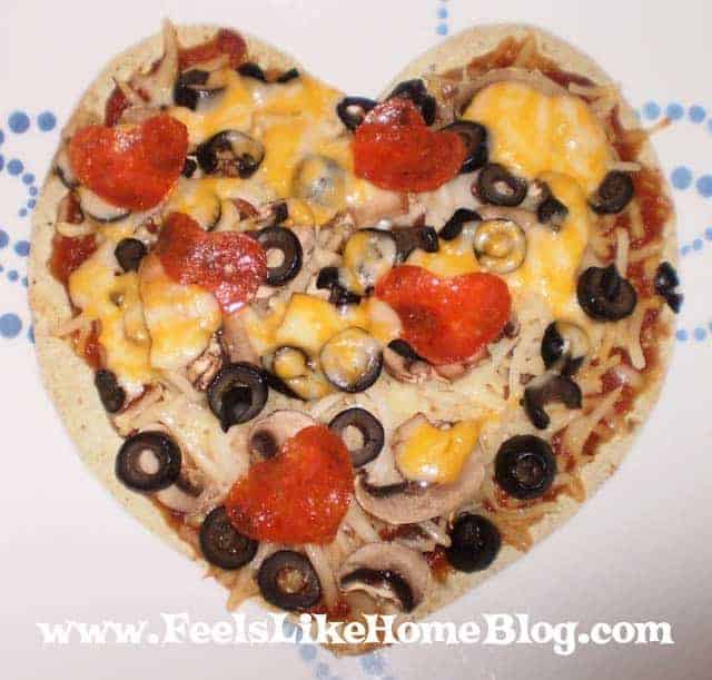 How to Make an Easy Heart-Shaped Tortilla Pizza - Feels Like Home™