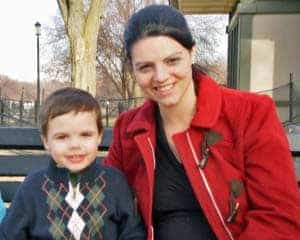 Allison McDonald and her son
