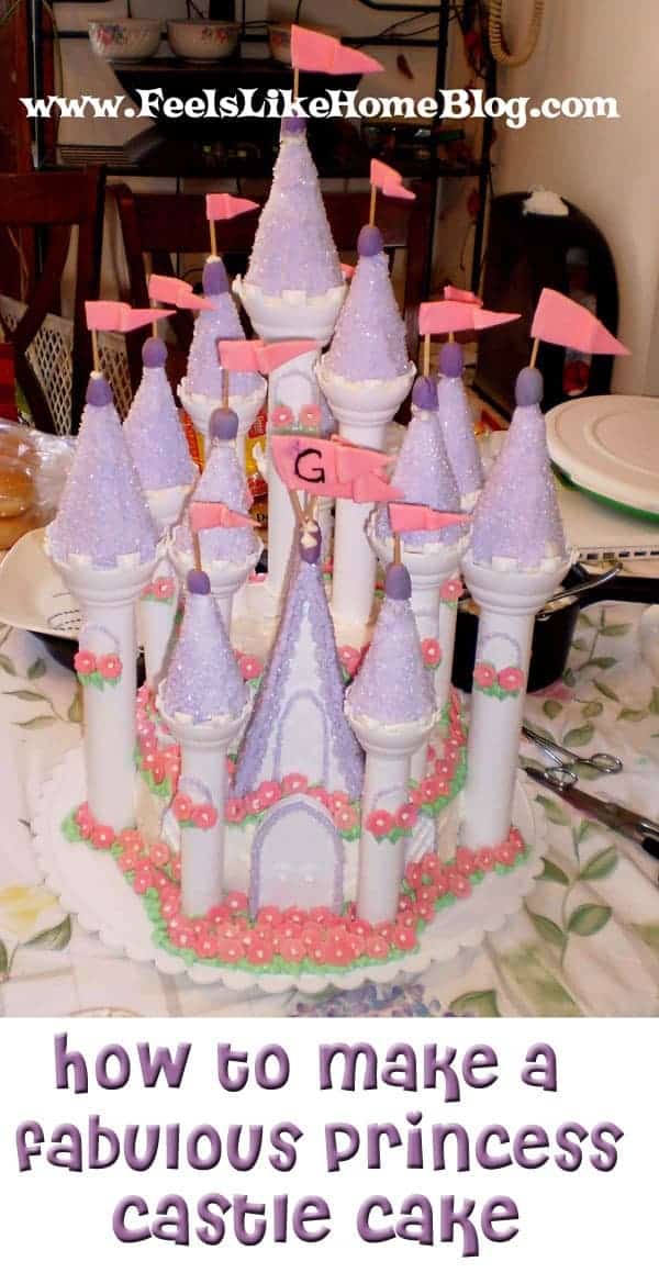 A princess castle cake