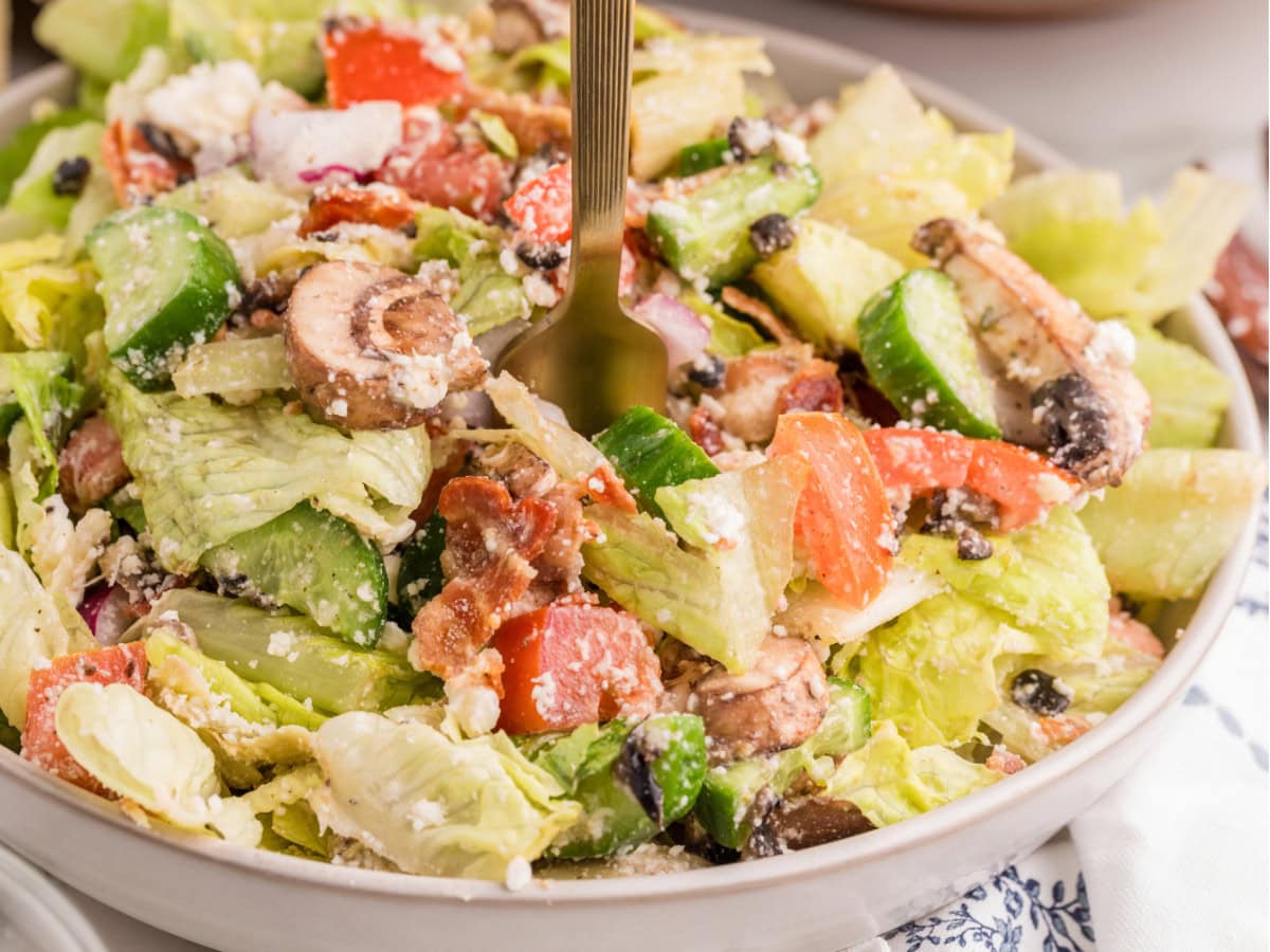 Homemade Greek salad with fresh vegetables