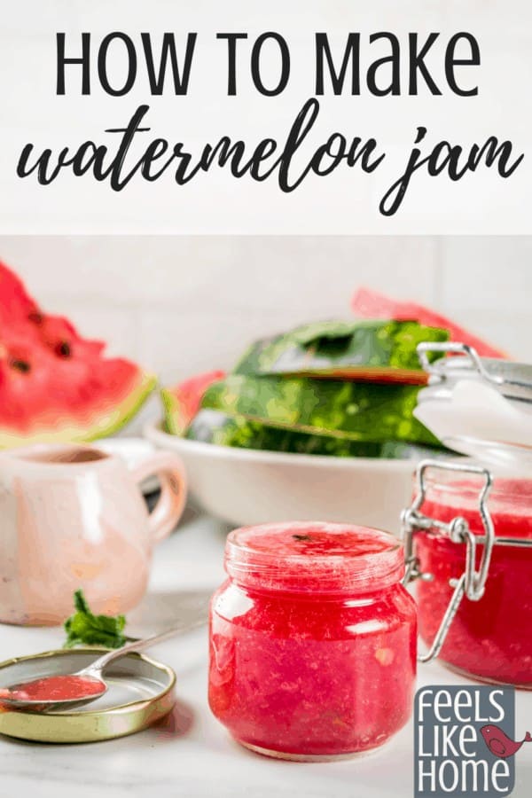 A close up of watermelon jam on a table