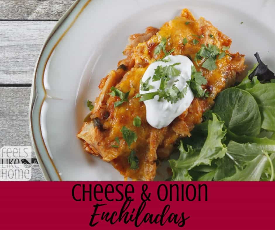 Cheese and Onion Enchiladas