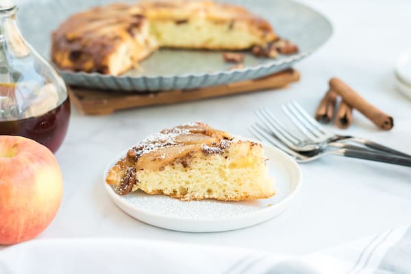 a slice of baked pancake on a plate