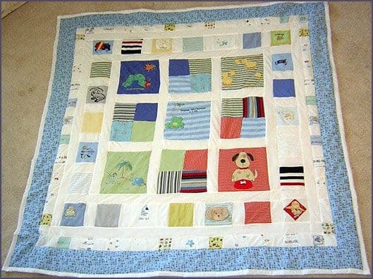 A baby clothes quilt