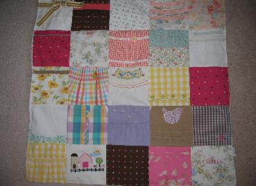 A baby clothes quilt