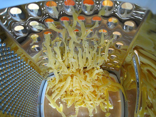 cheese in a cheese grater