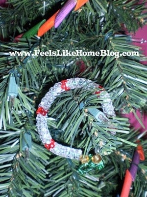 beaded wreath ornaments