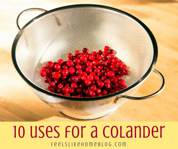 colander full of berries