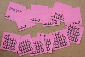 sticky note advent calendar