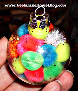 Another Pom Pom Ornament to Make with a Preschooler - Feels Like Home™