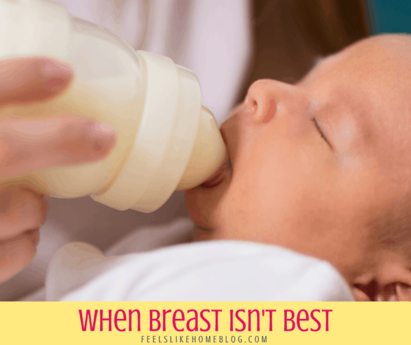feeding a newborn with a bottle