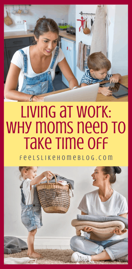 working moms with their kids at home