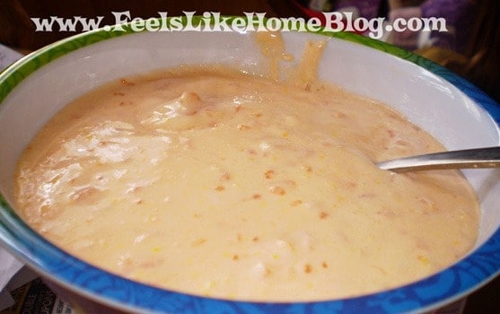 orange pineapple tapioca in a bowl