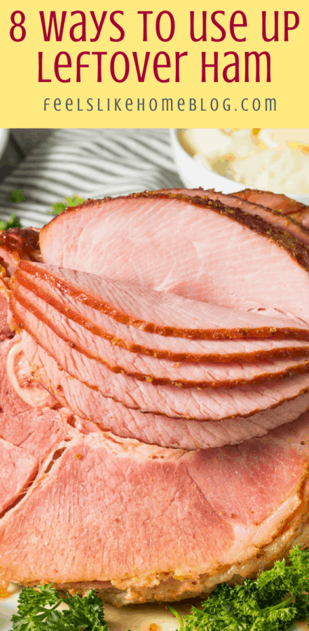 sliced ham on a table