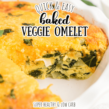 a spicy baked oven omelet with one slice missing