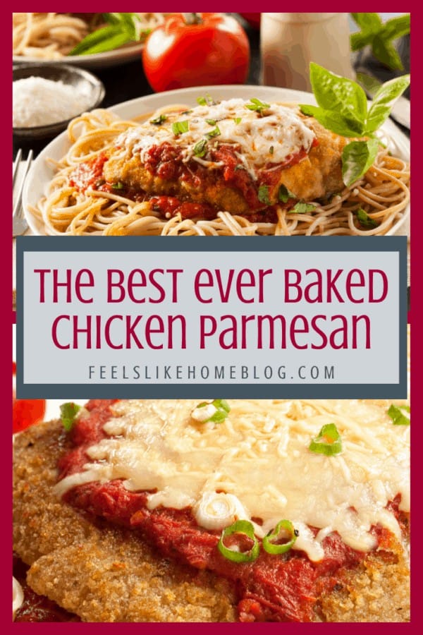 Spaghetti and chicken Parmesan