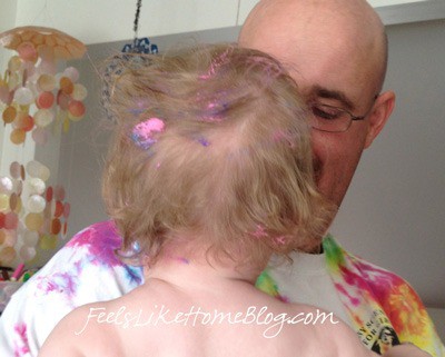 A man holding a baby