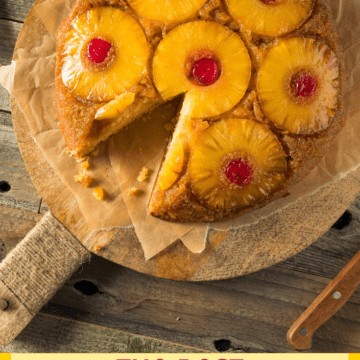A pineapple upside down cake